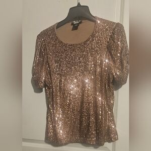 DKNY women's shimmery brown sz XL blouse